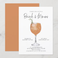 Brunch & Mimosas Summer Cocktail Party Invitation