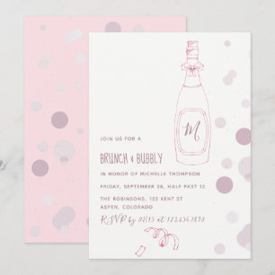 Brunch nuptial et invitation Wedding shower Bubbly