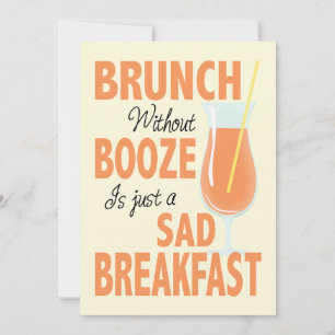 Brunch Sans Booze Brunch Invitation