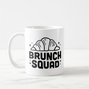 Brunch squad croissant lovers coffee mug