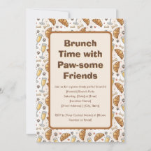 Brunch Time avec Paw-some Friends Invitation