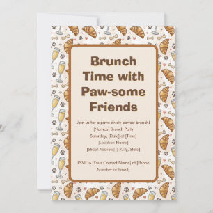 Brunch Time avec Paw-some Friends Invitation