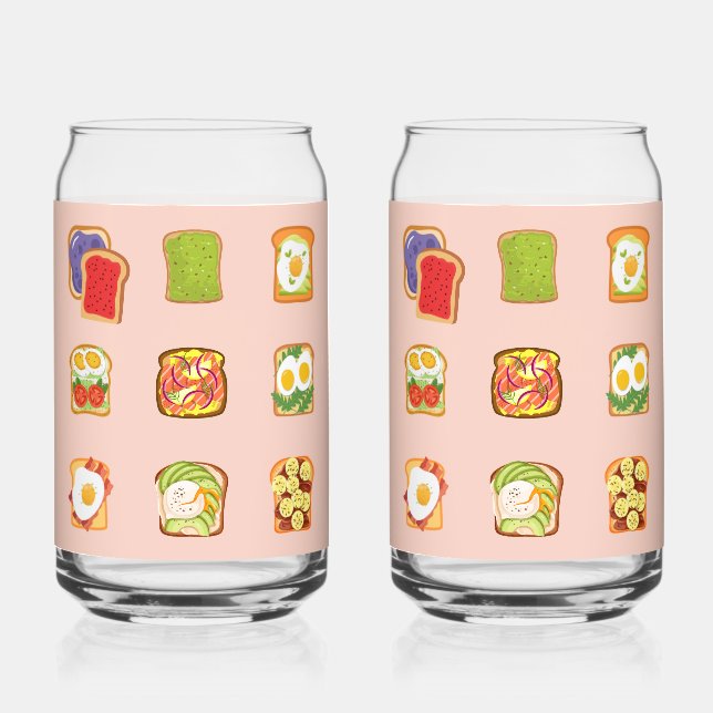 Brunch Toast Can Glass (Front)