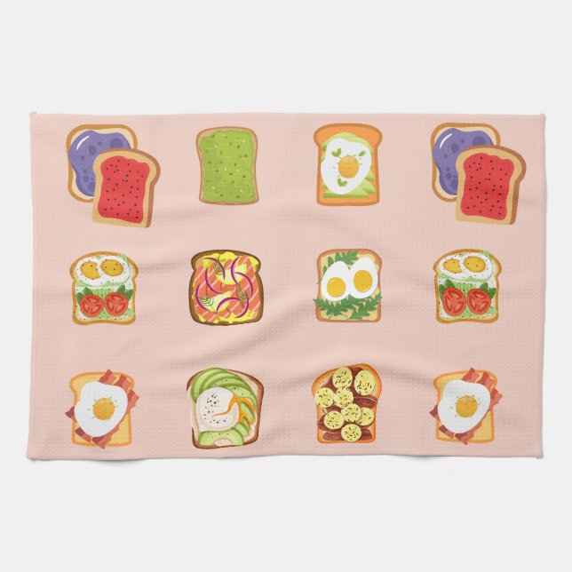 Brunch Toast Kitchen Towel (Horizontal)