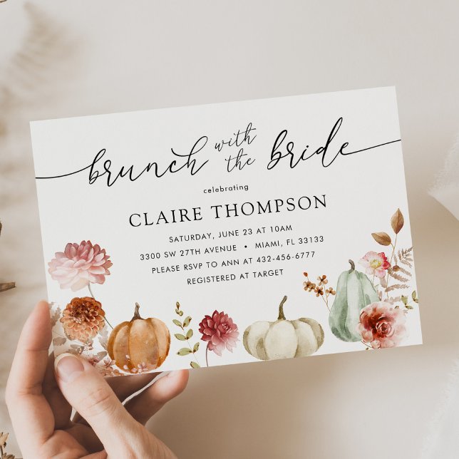 Brunch with the Bride Autumn Shower Invitation (Creator Uploaded)