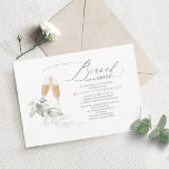 Brunch with the Bride Gold Greenery Bridal Shower Invitation<br><div class="desc">Elegant dreamy greenery and champagne glasses bridal shower invitations - Brunch with the Bride</div>