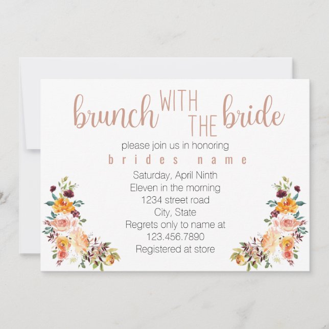 Brunch with the Bride Invitation (Front)