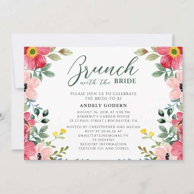 Brunch With the Bride Invitation (Front)