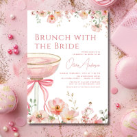 Brunch with The Bride Pink Bow Bridal Shower