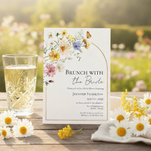 Brunch with the Bride Wildflower Bridal Shower Invitation