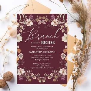 Brunch with the Bride Wildflower Bridal Shower Invitation