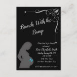 Brunch with the bump with Baby boy feet Invitation<br><div class="desc">Made for a friend</div>