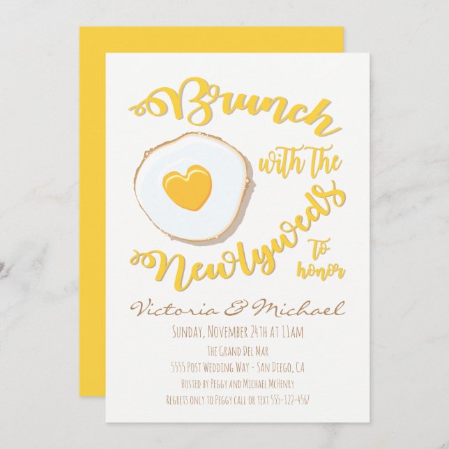 Brunch with the newlyweds Post Wedding Invitation (Front/Back)