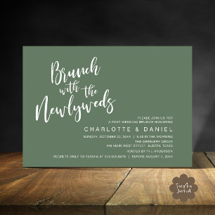 Brunch with the newlyweds, Wedding Elopement Invitation