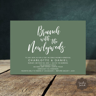 Brunch with the newlyweds, Wedding Elopement Invitation