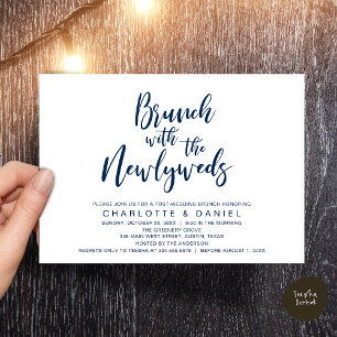 Brunch with the newlyweds, Wedding Elopement Invitation