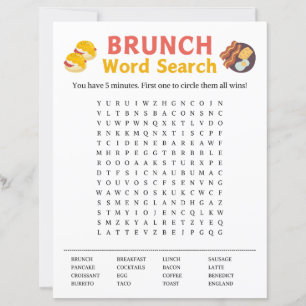 Brunch Word Search Game