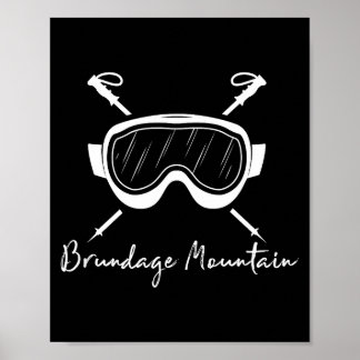 Brundage mountain idaho ski goggles skiing skier poster
