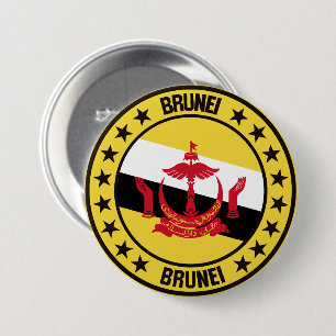 Brunei 3 inch round button