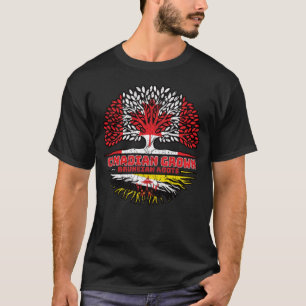 Brunei Bruneian Canadian Canada Tree Roots Flag T-Shirt
