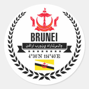 Brunei Classic Round Sticker