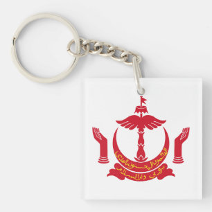 Brunei country coat arms symbol emblem flag keychain