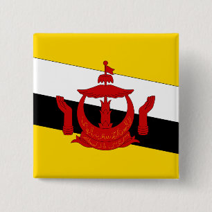 Brunei Flag 2 Inch Square Button
