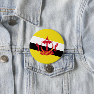 Brunei flag 3 inch round button