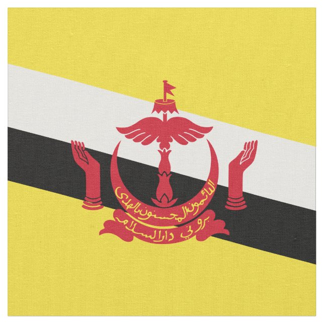 Brunei flag fabric (Close Up)