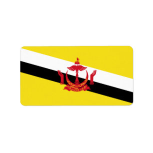 Brunei flag label