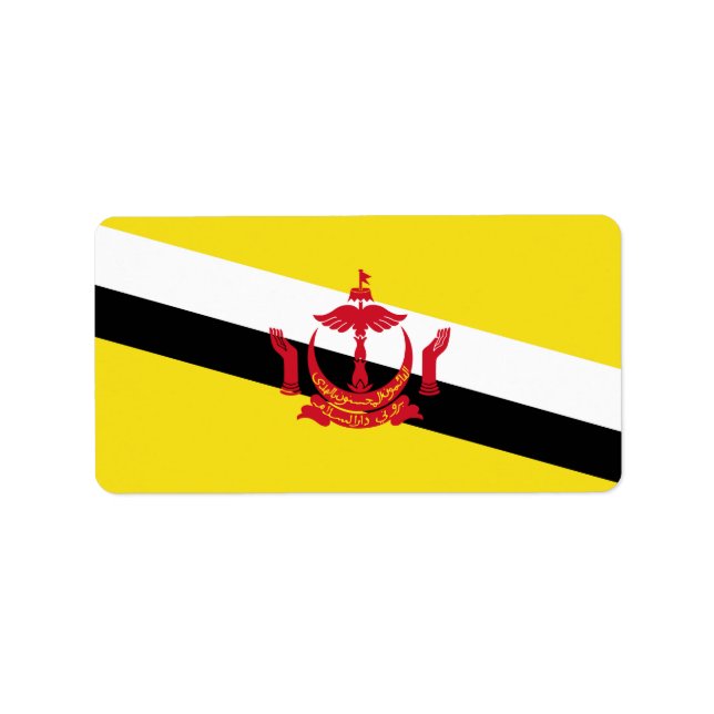 Brunei flag label (Front)