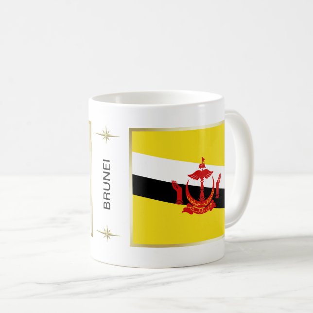 Brunei Flag + Map Mug (Front Right)