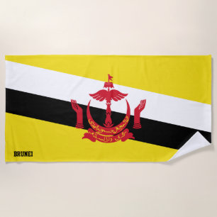 Brunei Flag Splendid Patriotic Beach Towel