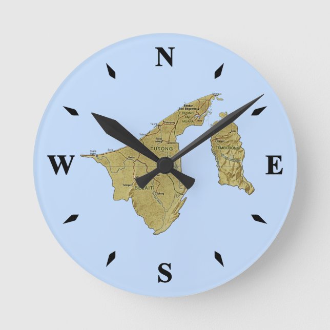 Brunei Map Clock (Front)