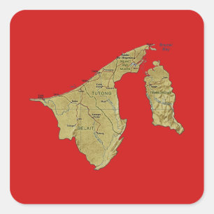 Brunei Map Sticker