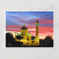 brunei mosque sunset