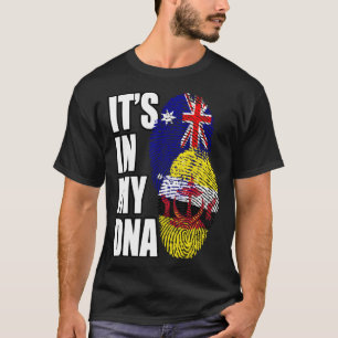 Bruneian And Australian Mix DNA Flag Heritage T-Shirt