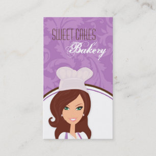 Brunette Baker Purple Brow Cakes Carte de visite