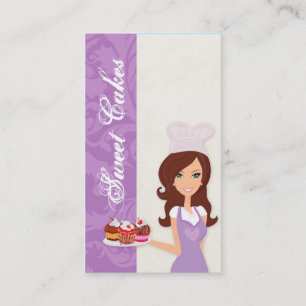 Brunette Baker Purple Brow Cakes Carte de visite