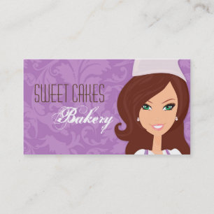 Brunette Baker Purple Brow Cakes Carte de visite
