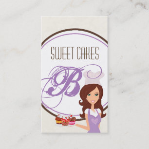 Brunette Baker Purple Brow Cakes Carte de visite