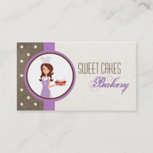 Brunette Baker Purple Brow Cakes Carte de visite