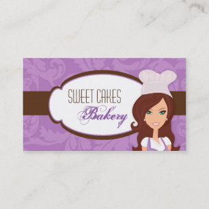 Brunette Baker Purple Brow Cakes Carte de visite