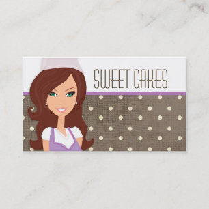 Brunette Baker sur le Carte de visite de gâteaux d