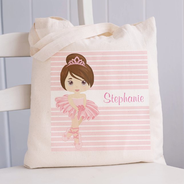 Brunette Ballerina Sac fourre-tout à deux côtés (Créateur téléchargé)