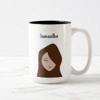 Brunette Beauty: Customizable Girl Illustration Mu