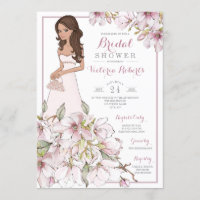 Brunette Bride Floral Bridal Shower