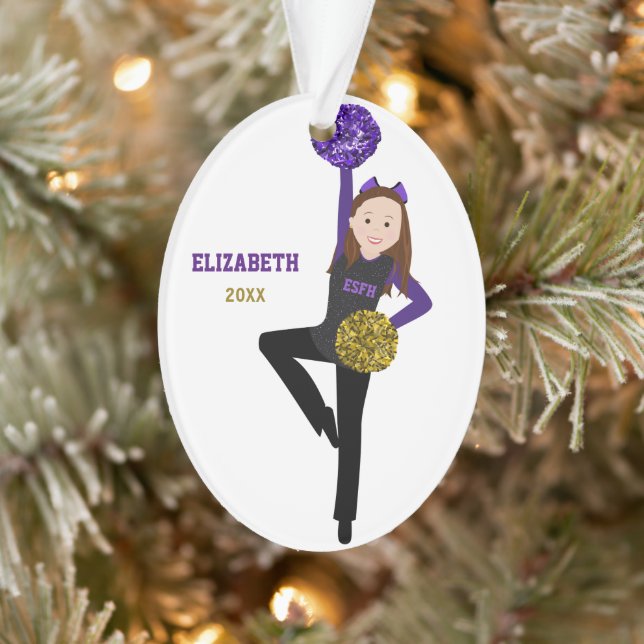 Brunette DanceLine Ornement noir & violet (Arbre)
