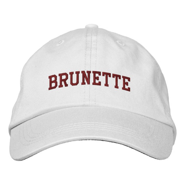 Brunette Embroidered Hat (Front)