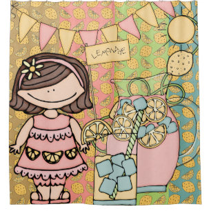 Brunette Girl Lemonade Stand